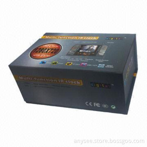 Multifunction Digital Hidden Camera Clock with High-resolution and Four Hours Work Time
